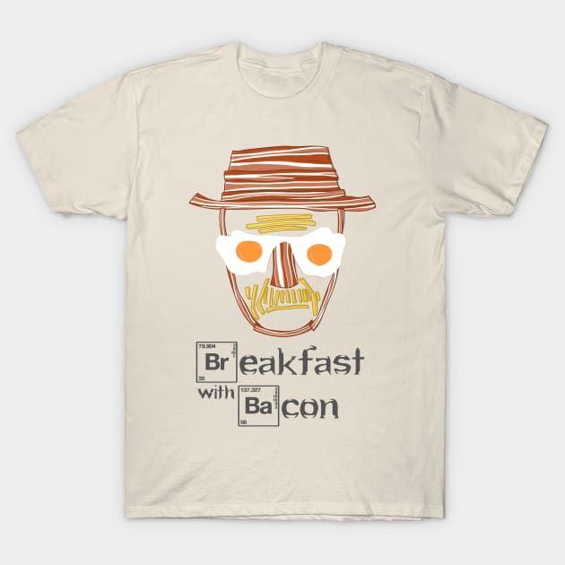 Breaking Bad Breakfast with Bacon Heisenberg Walter White T-Shirt by Bukeater